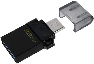 Kingston DataTraveler microDuo 3.0 G2 USB 3.0 Stick with Connection USB-A & micro USB-B 32GB Black DTDUO3G2/32GB