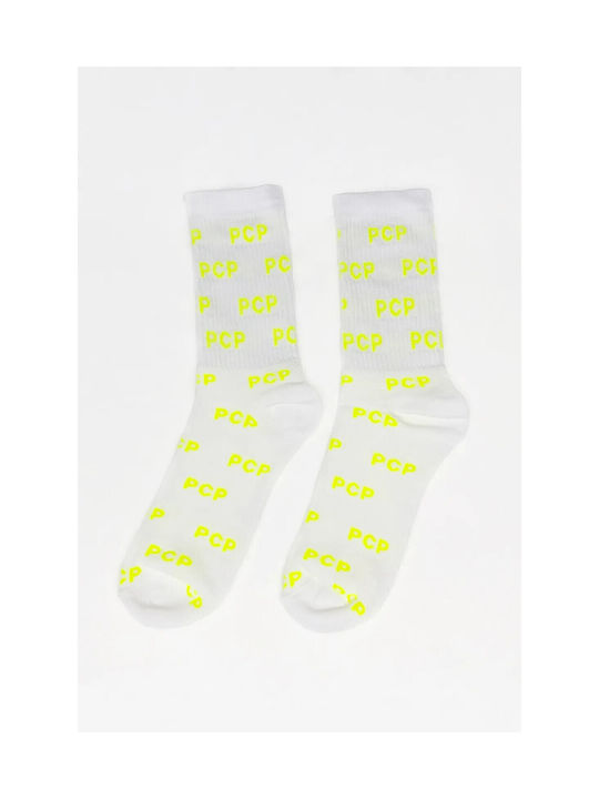 PCP Pattern Fluo Γυναικείες Κάλτσες Κίτρινες