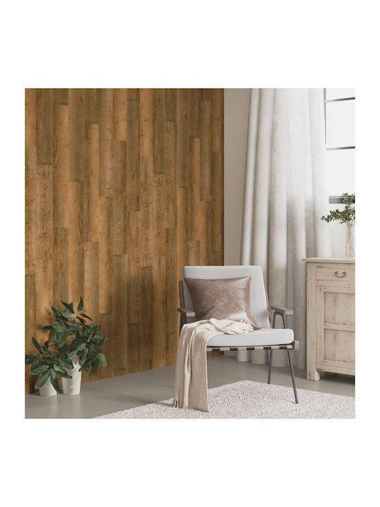 3D Wall Panels Made of PVC Brown 91.5x15cm