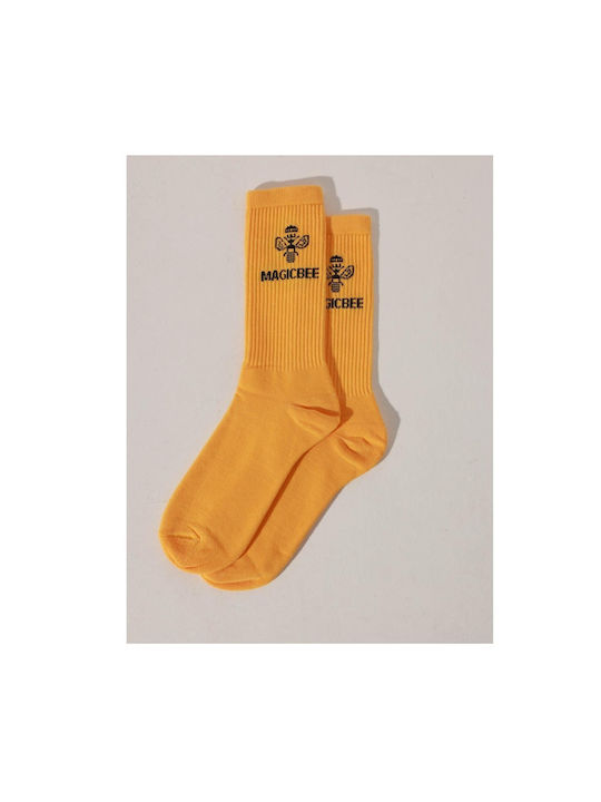 Magic Bee Men's Plain Socks Orange