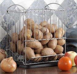 Fackelmann Kitchen Organizer Racks Metallic in Silver Colour 25x16x30cm