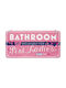 Nostalgic Art 3D Διακοσμητική Πινακίδα Paramount - Grease - Pink Ladies Bathroom Χειροποίητη Ροζ από Μέταλλο 20x10cm