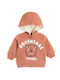 Kinder-Sweatjacke mit Kapuze Braun