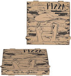 Set de 100 Cutii de carton Cutii Pizza Kraft 26x26x4cm