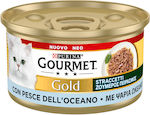 Purina Gourmet Gold Υγρή Τροφή για Ενήλικες Γάτες σε Κονσέρβα με Ψάρια Straccetti 85gr