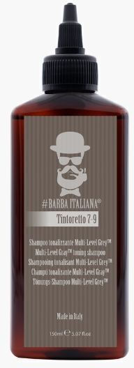 Barba Italiana Tintoretto 7/9 Multi Level Grey Tonifiere Sampon de par Hidratării pentru Vopsit Păr 150ml