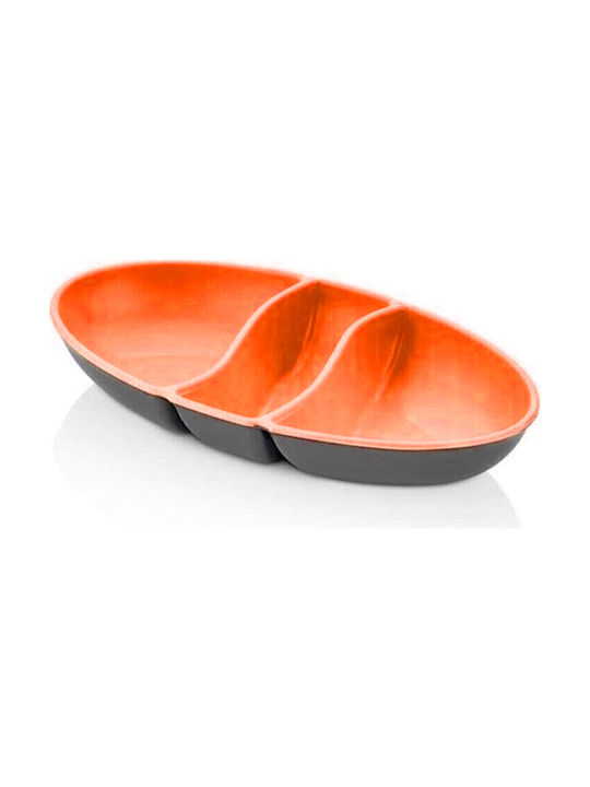 Qlux Qlux Kunststoff Ordnungshüter 3 Schlitze Orange W15xL25.5xH3cm 1Stück