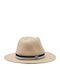 Tommy Hilfiger Iconic Prep Frauen Rattangeflecht Hut Fedora Beige