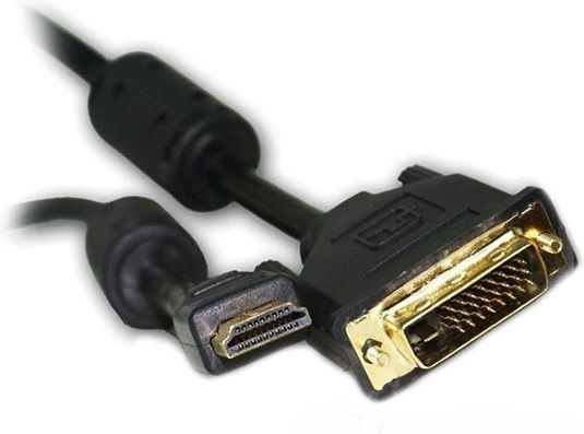 Cable DVI-D male - HDMI male 7.6m Μαύρο (0323.057)