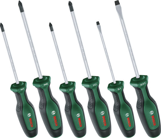 Bosch Set 6 Screwdrivers with 6 Interchangeable Tips