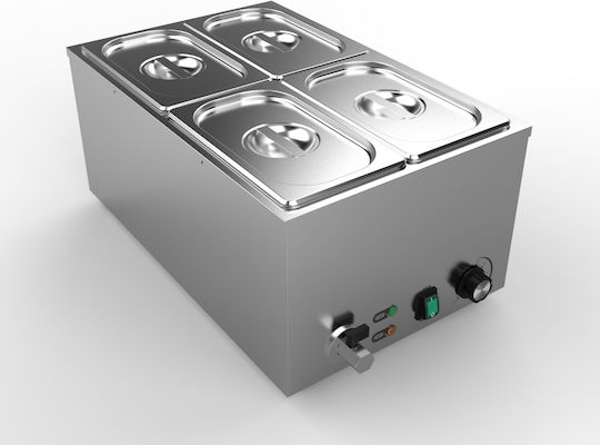 Bain Marie Comercial Electric 1.2kW cu Capacitate 4xGN1/4 New Power
