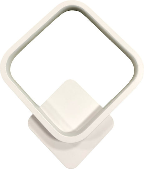 Atman Lamp Wall with Integrated LED and Switch White 23x23cm
