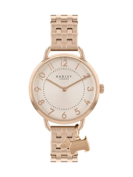 Radley Γυναικείο Ρολόι 32mm Μπαταρίας με Ροζ Χρυσό Μεταλλικό Μπρασελέ