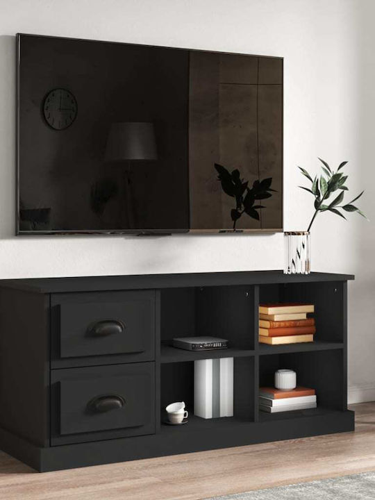 Particle Board TV Furniture with Drawers Black L102xW35.5xH47.5cm