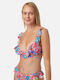 Minerva Triangle Bikini Top with Ruffles Botswana with Adjustable Straps Multicolour Floral