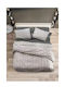Makis Tselios Home Term Module Cuvertură Single Bumbac Gri 160x240cm 2buc