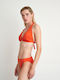 Bikini Τριγωνάκι D Cup με Ενίσχυση Orange