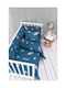 Rythmos Spaceship Baby Sheet Cradle Cotton Blue 80x110cm