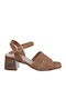 Leder Sandalen Tabac Braun