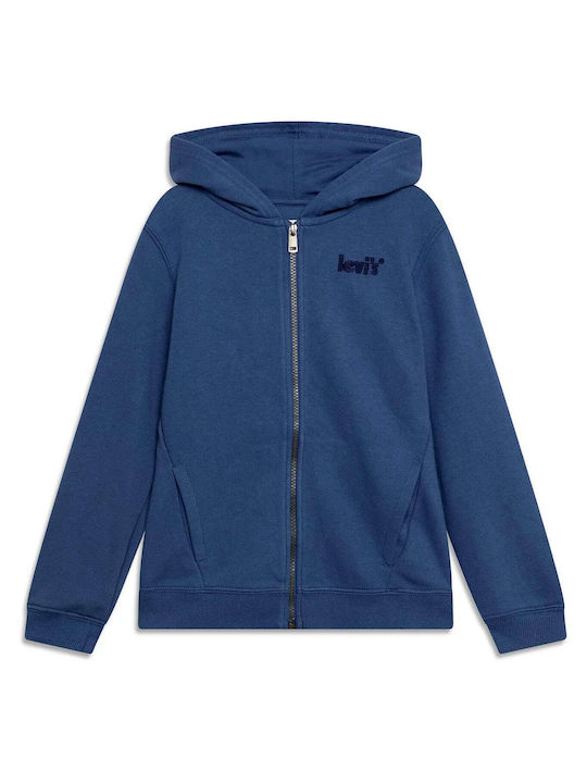 Levi's Boys Hooded Sweatshirt with Zipper Navy Blue