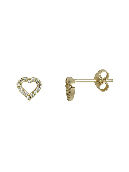 9K Gold Earrings Hearts