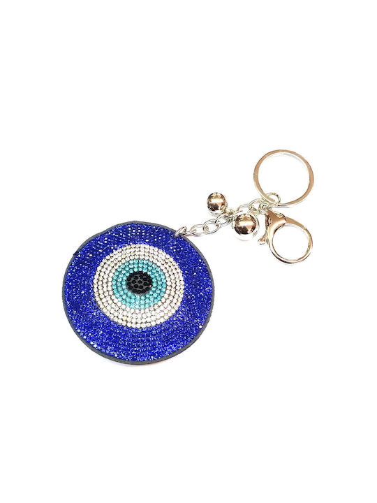 Stainless steel keychain with large eye 7 cm