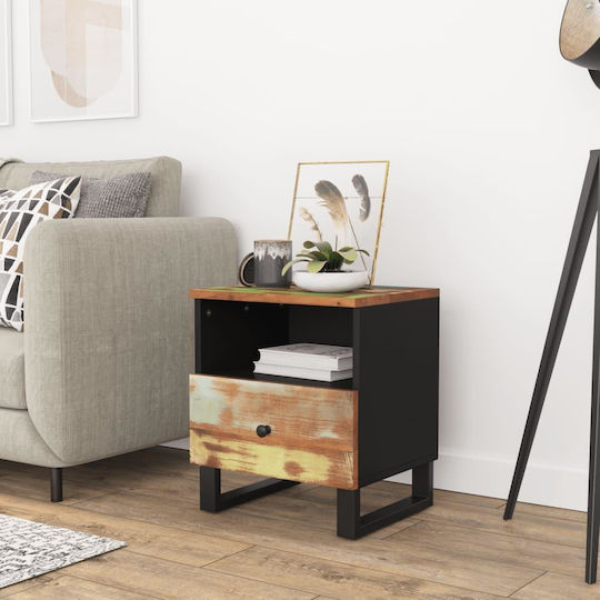 Wooden Multicolour Bedside Table 40x31x46cm