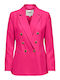 Only Women's Double Breasted Blazer Fuchsia