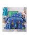 Rythmos Kids Quilt Set Semi Double with Pillowcase Tobias Blue 160x240cm