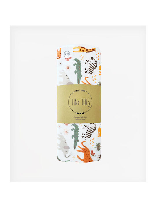 Tiny Toes Safari Αδιαβροχοποιημένο Σελτεδάκι Λευκό 60x80εκ.