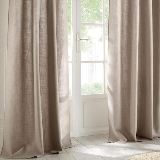 Curtain with Grommets A-S Clem Beige 140x260cm