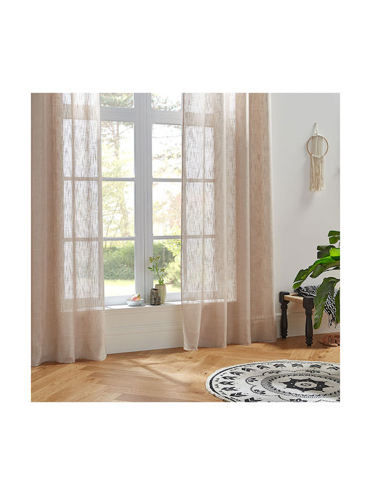Κουρτίνα με Τρουκς A-S Alton Μπεζ 140x240εκ.