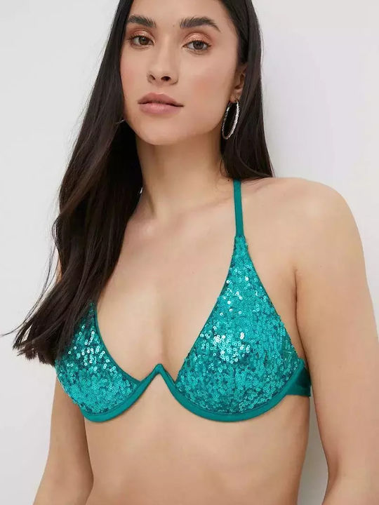 Padded Triangle Bikini Top Green