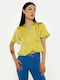 Toi&Moi Κοντομάνικη Γυναικεία Μπλούζα Καλοκαιρινή Κίτρινη