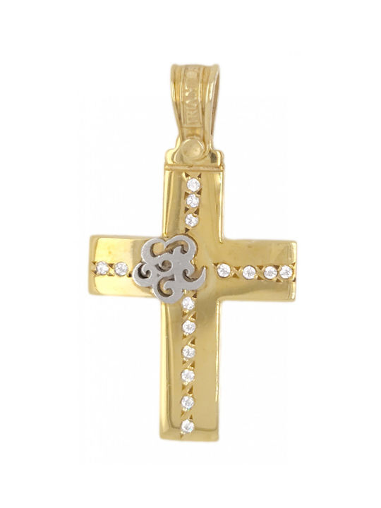 Triantos Gold Kreuz 14K Λουλουδάκι