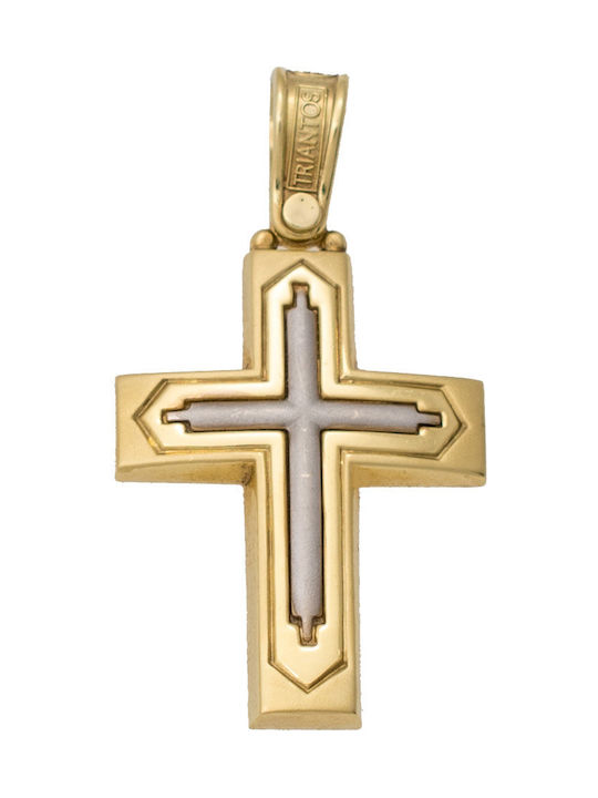 Triantos Gold Kreuz 14K Δίχρωμος