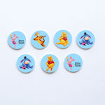 Wooden badges Winnie / 8pcs