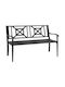 Bench Outdoor Metal Black 128x62.5x81.5cm