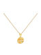 14K Gold Constantine amulet with chain