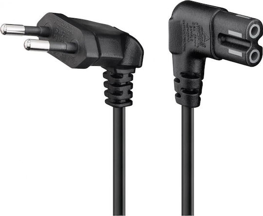 Goobay Euro - IEC C7 Cable 3m Μαύρο 73020