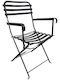 Scaun Zappeion Metalic Negru 56x56x84cm