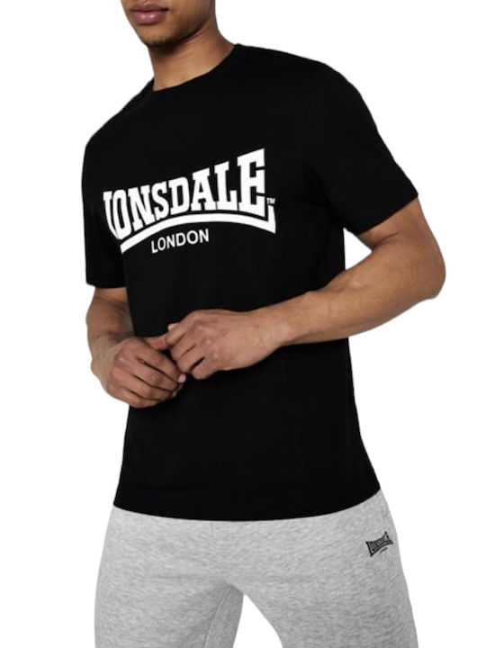 Lonsdale Ανδρικό T-shirt Μαύρο με Στάμπα