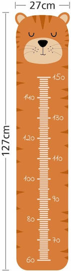 Caravelshop Kids Growth Height Chart Wall Sticker with Design Animals Sweet Tiger Brown 150cm