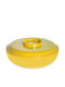 Evivak Plastic Salad Bowl Yellow 25x25cm