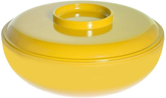 Evivak Plastic Salad Bowl Yellow 25x25cm