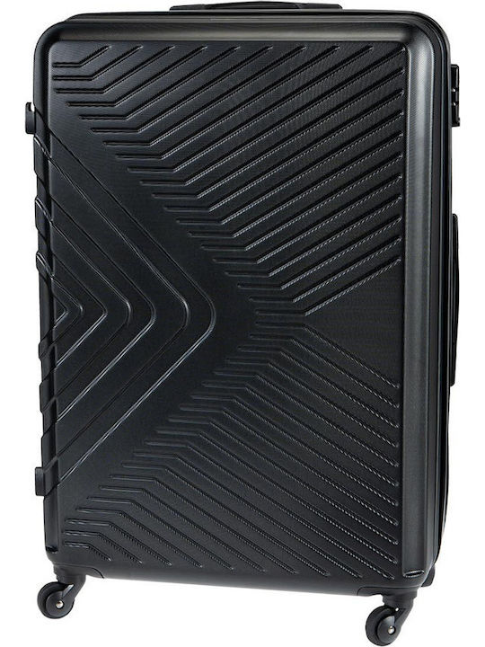 Polo Oslo Cabin Hard Black Suitcase With 4 Wheels Height 55cm
