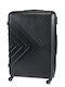 Polo Oslo Medium Hard Black Suitcase With 4 Wheels Height 65cm