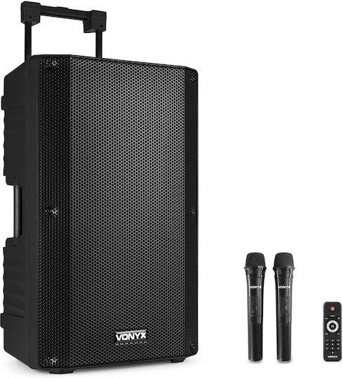 Vonyx Karaoke-Lautsprecher mit Kabellosen Mikrofonen VSA700 174.055 Schwarz
