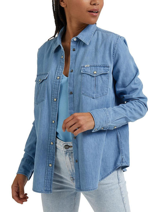 Lee Western Damenhemden Blau
