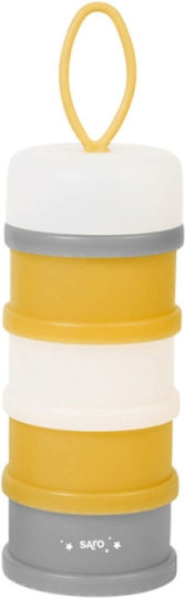 Saro Milk Powder Doser for 4 Food Portions Yellow